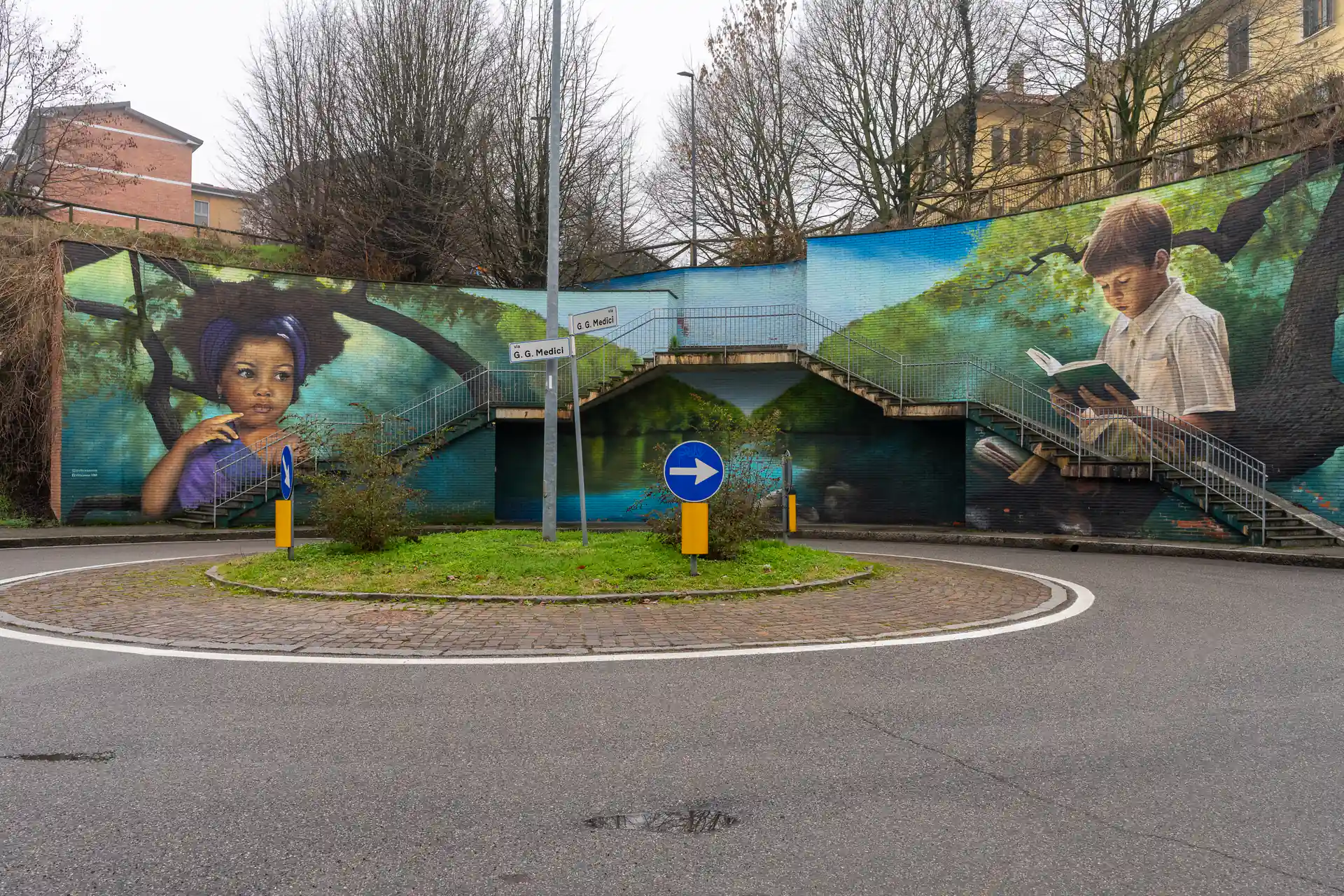 Murales artistico a Melegnano, a pochi minuti dal centro storico e dal B&B Gandini